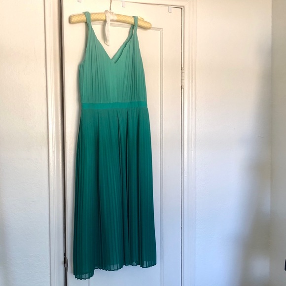 banana republic green ombre dress Dreamer Silk Maxi Dress